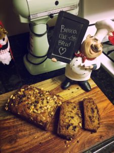 Banana Chocolate Chip Walnut Breakfast Bread