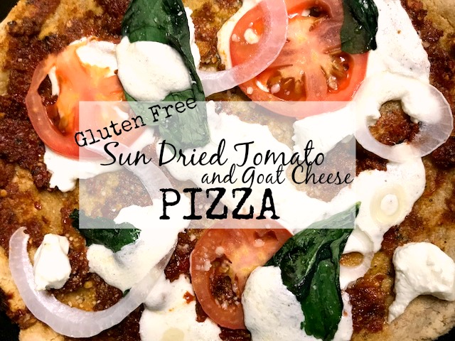 Sun Dried Tomato Pesto and Goat Cheese Pizza