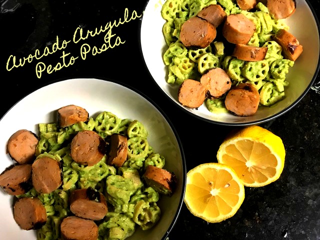 Avocado Arugula Pesto Pasta